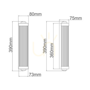 Lampă de perete Fumi Open Design Highlights crom IP44 2xG9 metal sticlă 390 mm small 4