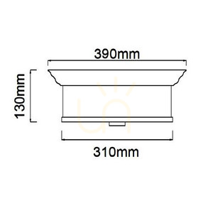 Plafond Famburo Open Design Highlights alb crem aur satinat 3xE14 39 cm small 5