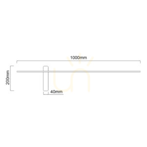 Lampă de perete LED Bene Open Design Highlights negru auriu 1000 mm 10.5W 3000K small 2