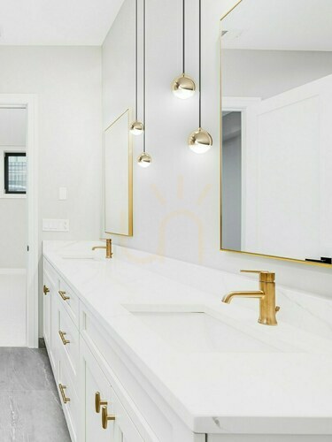 Verifica Lampă suspendată LED Bolicina Gold Open Design Highlights sticlă transparentă, auriu