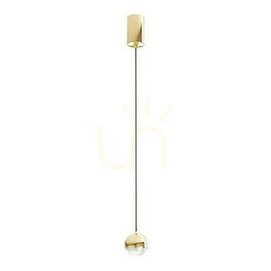 Lampă suspendată LED Bolicina Gold Open Design Highlights sticlă transparentă, auriu small 0