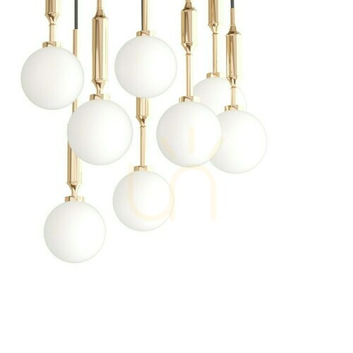 Verifica Lampă suspendată Ero VIII Gold 40 Orlicki Design alb negru aur G9 metal sticlă