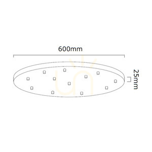 Lampă suspendată Ero XII 60 cm crom alb opal, 12 becuri G9, Open Design Highlights small 5