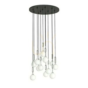 Lampă suspendată Ero XII 60 cm crom alb opal, 12 becuri G9, Open Design Highlights small 0