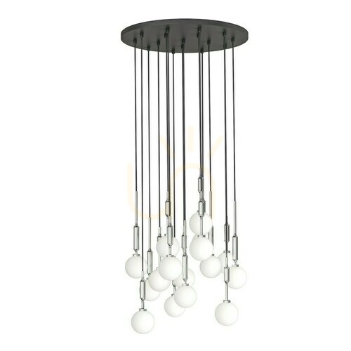 Verifica Lampă suspendată Ero XVI Cromo 60 Orlicki Design alb crom metal sticlă G9 16 becuri