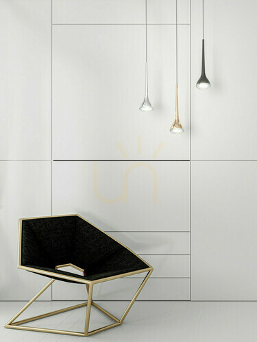 Verifica Lustră suspendată Crima Gold Orlicki Design LED transparentă, auriu, 6W, 3000K
