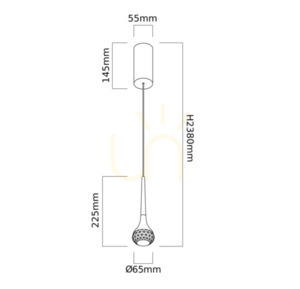 Lustră suspendată Crima Gold Orlicki Design LED transparentă, auriu, 6W, 3000K small 4
