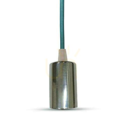 Verifica V-TAC Pandantiv Corp de iluminat Crom Metal Sârmă albastră VT-7338-BL Garanție de 5 ani