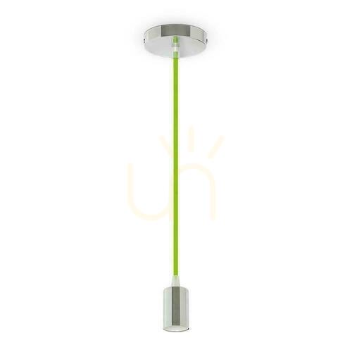 Verifica V-TAC Pandantiv Corp de iluminat Chrome Metal Green Wire VT-7338-GN Garanție de 5 ani