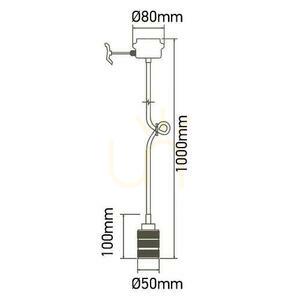 Pandantiv Lumină aurie cu 2 inele V-TAC VT-7999-G3 Garanție de 5 ani small 2