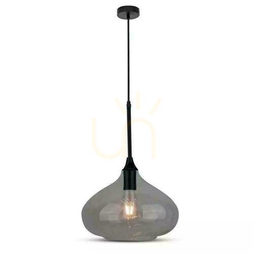 Verifica V-TAC Corp de iluminat cu pandantiv modern Sticlă neagră fi280mm VT-7281-BG Garanție de 5 ani
