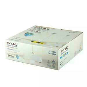 LED corp de iluminat suspendat V-TAC 7W (acrilic) alb 340x190mm VT-7666-WH 4000K 400lm 3 ani garanție small 2