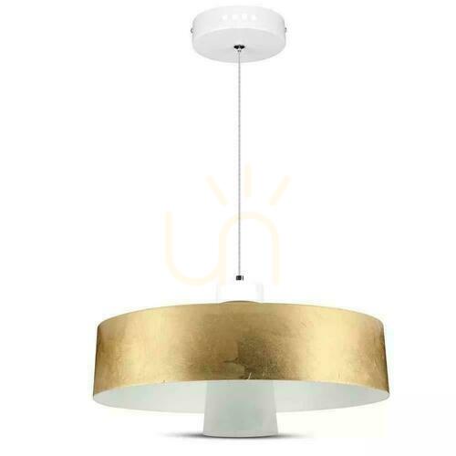 Verifica LED corp de iluminat suspendat V-TAC 7W (acrilic) Gold 340x190mm VT-7666-G 3000K 400lm 3 ani garanție