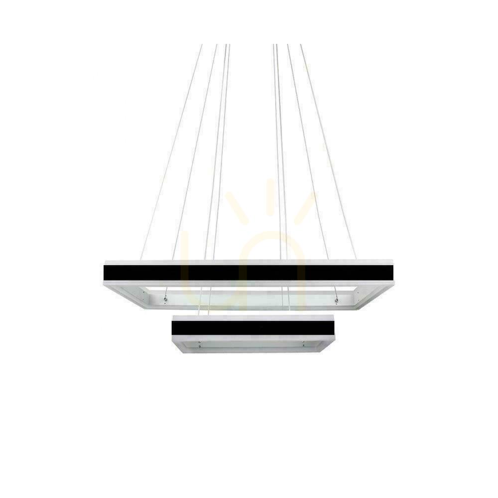 Vedere V-TAC 100W lumina moale candelabru pandantiv LED Luminaire Dimmable negru VT-101-2D 3000K 8050lm 3 ani garanție V-TAC 100W lumina moale candelabru pandantiv LED Luminaire Dimmable negru VT-101-2D 3000K 8050lm 3 ani garanție