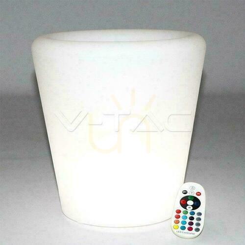 Verifica V-TAC LED grădină Luminaire Pot 28cm Încărcare telecomandă VT-7805 RGBW 18lm.