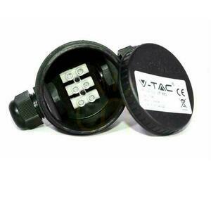 Cutie de joncțiune ermetică 2x3Pin negru 24A AC: 450V Diametru sârmă 5-9mm IP66 V-TAC VT-881 small 1