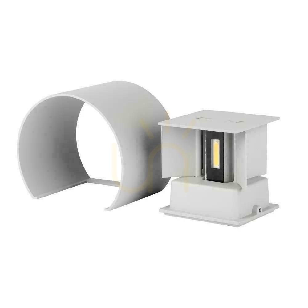Spectacol Montat pe perete 6W V-TAC sus jos reglabil gri rotund IP65 Bridgelux VT-756 3000K 660lm Montat pe perete 6W V-TAC sus jos reglabil gri rotund IP65 Bridgelux VT-756 3000K 660lm
