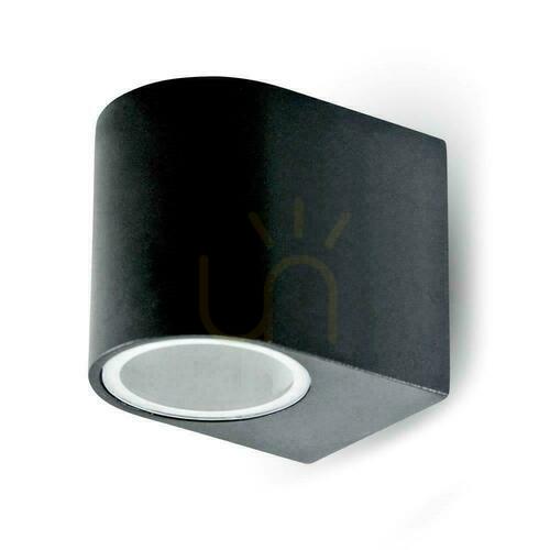 Verifica Lampă de perete V-TAC GU10 aluminiu rotund negru în jos IP44 VT-7651