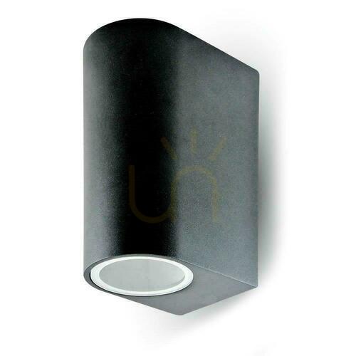 Verifica Lampă de perete V-TAC GU10 aluminiu rotund negru sus jos IP44 VT-7652