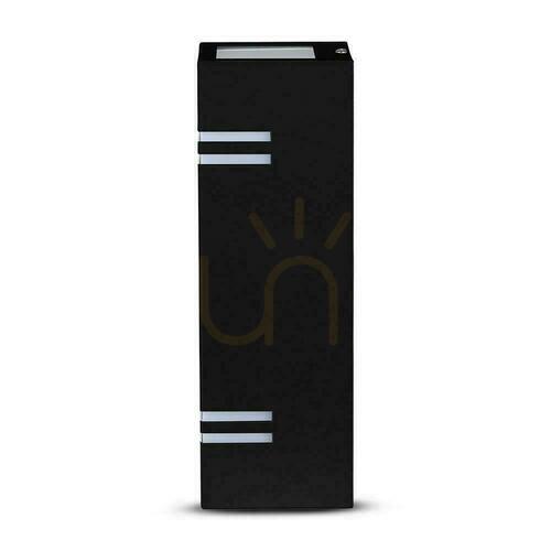 Verifica Lampă de perete pentru grădină V-TAC Square Black GU10 Top Bottom IP44 VT-7662 3 ani garanție