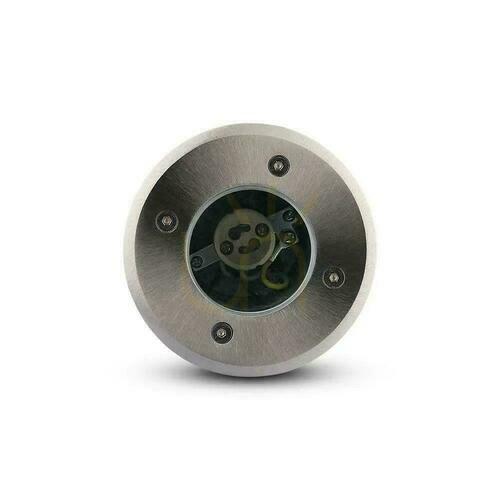 Verifica Grădină montat la sol rotund rotund oțel periat GU10 IP65 V-TAC VT-7677.