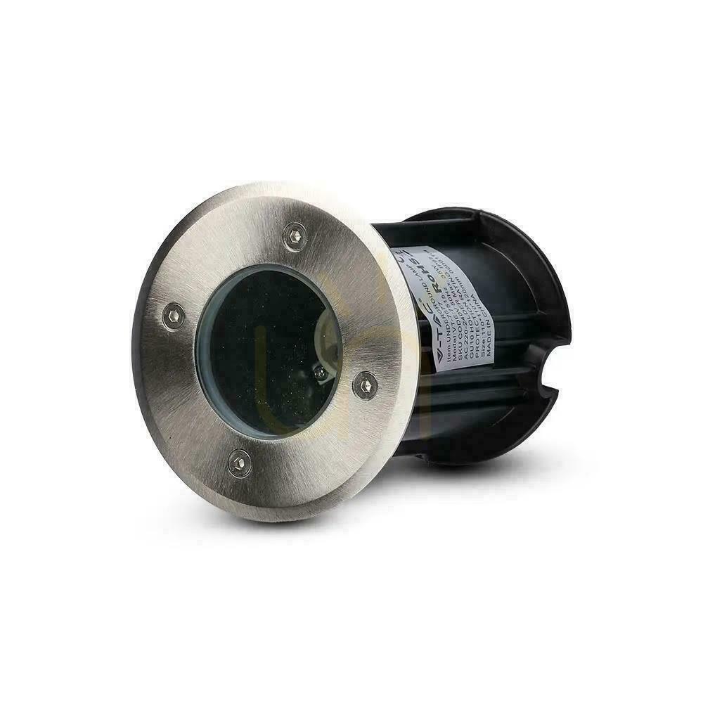 previzualizare Grădină montat la sol rotund rotund oțel periat GU10 IP65 V-TAC VT-7677. Grădină montat la sol rotund rotund oțel periat GU10 IP65 V-TAC VT-7677.