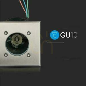Grădină montată la sol Spotted Square Oțel periat GU10 IP65 V-TAC VT-7677 small 10
