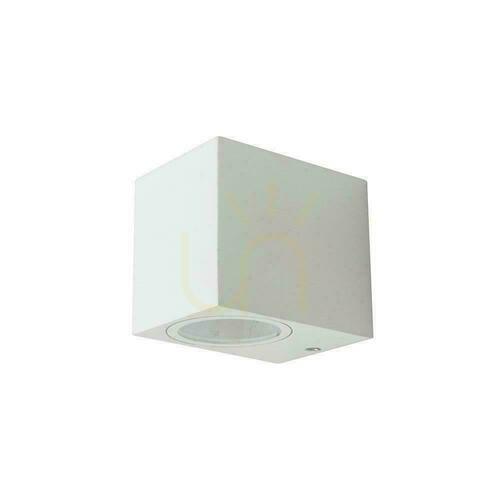 Verifica Aplică de exterior V-TAC VT-7651, pătrată albă, GU10 max 35 W, lumină în jos, IP44, aluminiu