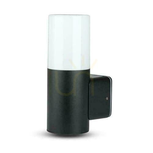 Verifica V-TAC GU10 Garden Luminaire GU10 Round Aluminum Wall lamp Black 121x80x250mm IP54 VT-7616 3 ani garanție