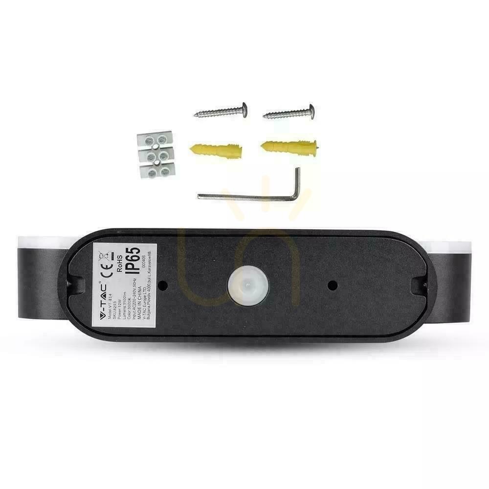 Verifica Lampă de perete V-TAC 12W LED pivotant 350st negru VT-814 3000K 1100lm. Lampă de perete V-TAC 12W LED pivotant 350st negru VT-814 3000K 1100lm.