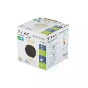 Lampă de perete V-TAC 6W LED gri rotund IP65 VT-836 3000K 660lm. small 2
