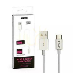 V-TAC Cablu USB tip C 1M alb argintiu Seria VT-5322 1 V-TAC Cablu USB tip C 1M alb argintiu Seria VT-5322 small 1