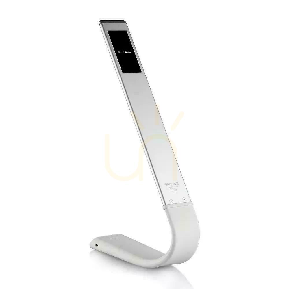 Afişa V-TAC 6.5W LED Lampă de birou cu încărcare, reglabilă 3 în 1 Alb VT-1037 2700K-6400K 110lm V-TAC 6.5W LED Lampă de birou cu încărcare, reglabilă 3 în 1 Alb VT-1037 2700K-6400K 110lm