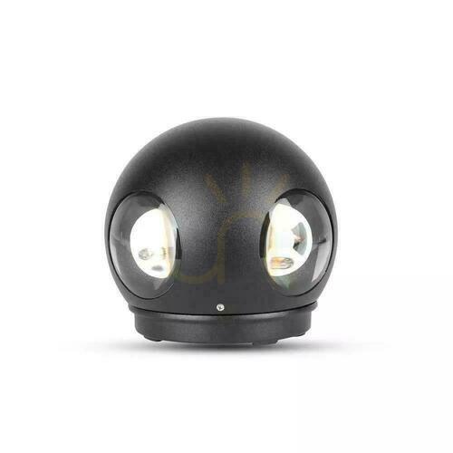 Verifica Lampă de perete V-TAC 4W LED negru rotund IP65 VT-834 4000K 440lm.