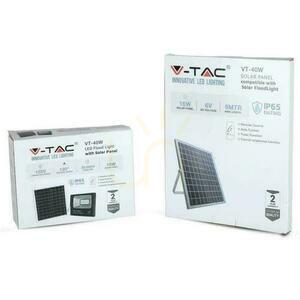 V-TAC Solar LED proiector 16W negru IP65, telecomandă, temporizator VT-40W 4000K 1050lm small 4