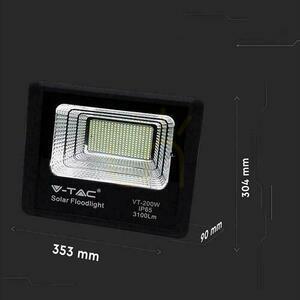 V-TAC Solar LED proiector 40W negru IP65, telecomandă, temporizator VT-200W 4000K 3100lm small 4