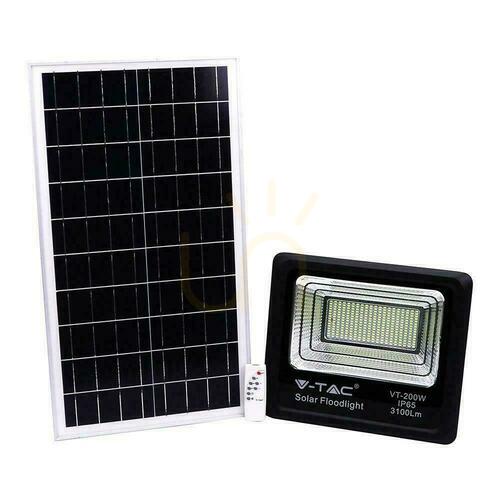 Verifica V-TAC Solar LED proiector 40W negru IP65, telecomandă, temporizator VT-200W 4000K 3100lm