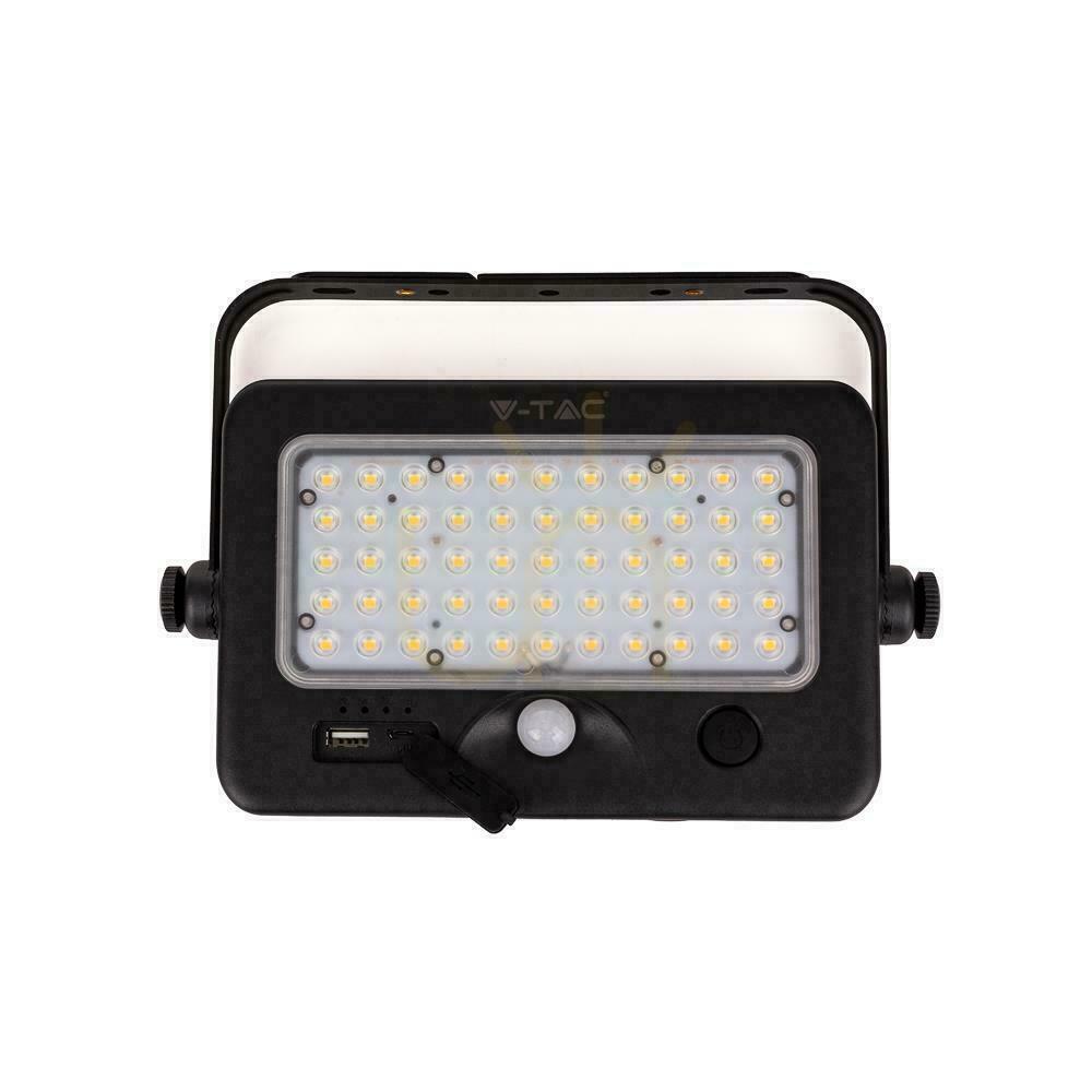 previzualizare V-TAC 10W USB Solar LED Proiector negru IP65 VT-788-10 4000K 1100lm V-TAC 10W USB Solar LED Proiector negru IP65 VT-788-10 4000K 1100lm