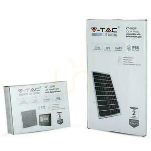 V-TAC 35W Solar LED Proiector negru IP65, telecomandă, temporizator VT-100W 6000K 2450lm small 2