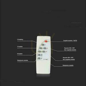 V-TAC 35W Solar LED Proiector negru IP65, telecomandă, temporizator VT-100W 6000K 2450lm small 9