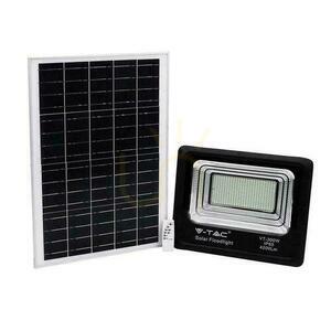 V-TAC 50W Solar LED Proiector negru IP65, telecomandă, temporizator VT-300W 6000K 4200lm small 0