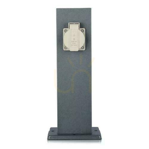 Verifica V-TAC Stâlp de grădină 2 prize 30cm 2x16A 3600W IP44 Grafit VT-1155-1