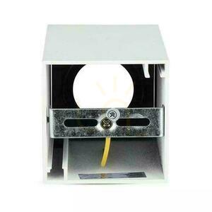 V-TAC GU10 Corp de iluminat de plafon pătrat montat la suprafață alb+negru 74x74x140mm VT-882-Q Garanție de 3 ani small 4