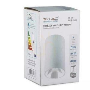 Corp de iluminat de tavan aplicat V-TAC VT-882-R GU10 alb Ø8 × 14 cm, SKU 8588 small 4