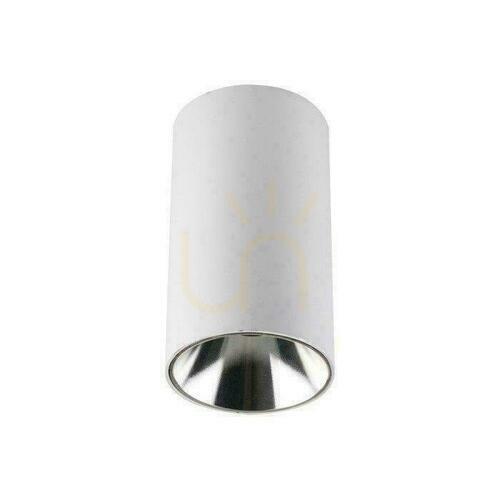 Verifica Corp de iluminat pentru plafon V-TAC GU10 Tub rotund montat la suprafață Alb+Crom 80x140mm VT-882-R Garanție de 3 ani