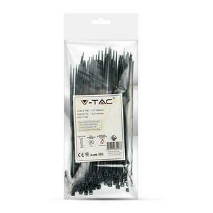 Coliere pentru cabluri V-TAC SKU 11162, negre, 2,5 × 150 mm, Nylon 66, 100 bucăți small 1