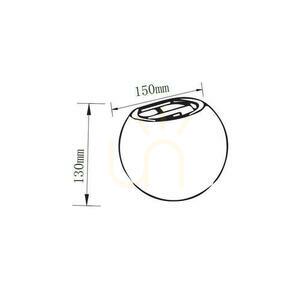 Lampă de perete V-TAC BETON G9 LED Round Dark Grey IP20 VT-891 small 5