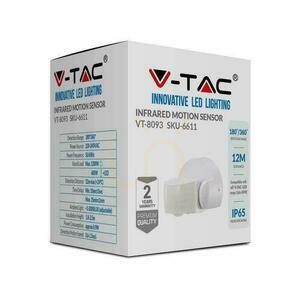 V-TAC Senzor de mișcare montat pe perete alb 180st/360st IP65 VT-8093 3 V-TAC Senzor de mișcare montat pe perete alb 180st/360st IP65 VT-8093 small 3