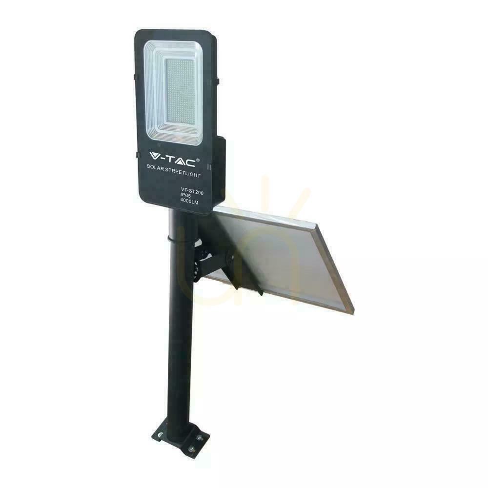 Verifica V-TAC 50W LED IP65 VT-ST200 6000K 4000lm Solar Street Luminaire. V-TAC 50W LED IP65 VT-ST200 6000K 4000lm Solar Street Luminaire.