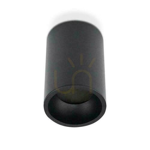 Verifica V-TAC Aluminiu GU10 Tub rotund montat la suprafață negru 70x107mm VT-802 Garanție de 3 ani
